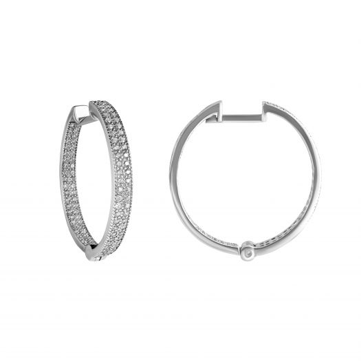 

Серебряные серьги с белыми камнями Андромеда UMAX 20295