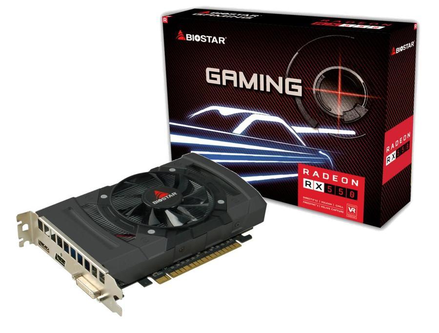 

Видеокарта Radeon RX 550, Biostar, 4Gb GDDR5, 128-bit, DVI/HDMI/DP, 1183/6000 MHz (VA5505RF41)