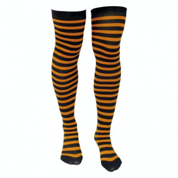 

Чулки Полоска карнавальные Halloween 15-309BLK-OR