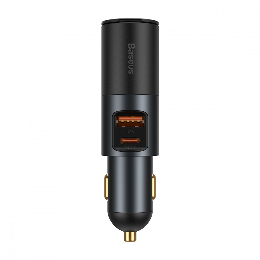 

Автомобильное ЗУ Baseus Share Together with Cigarette Port 2USB + Type-C 120W gray