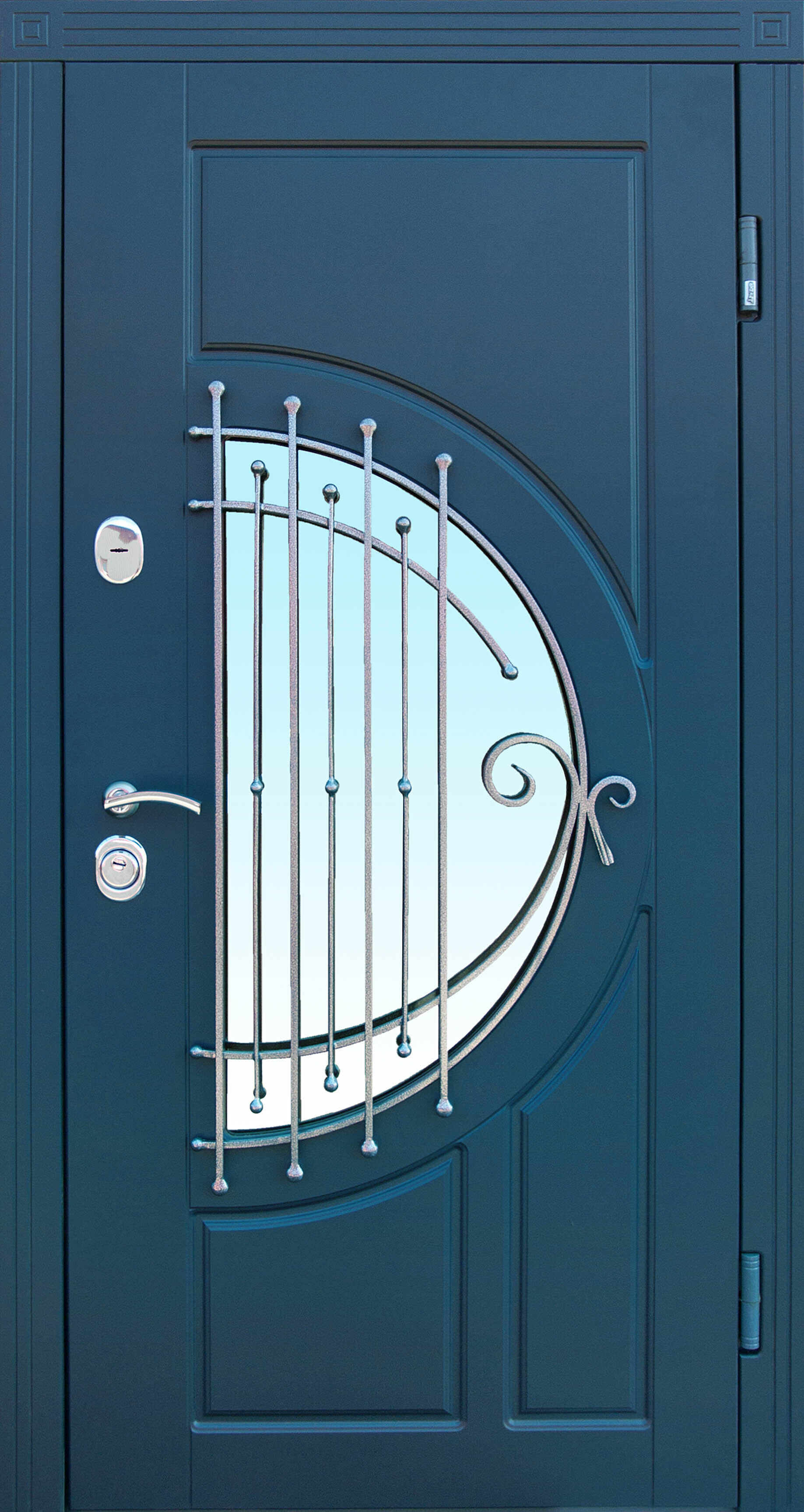 

Входные двери со стеклом модель Paladia Glass комплектация Classic Abwehr Steel Doors Expert (315)