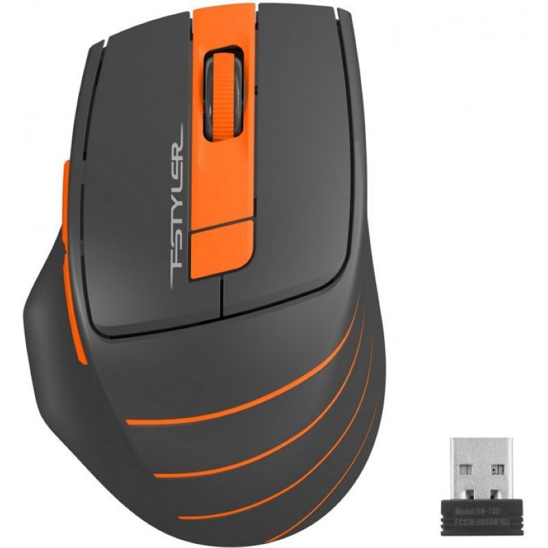 

Миша бездротова A4Tech Fstyler FG30S (Orange), безшумна, USB, колір чорний+помаранчевий