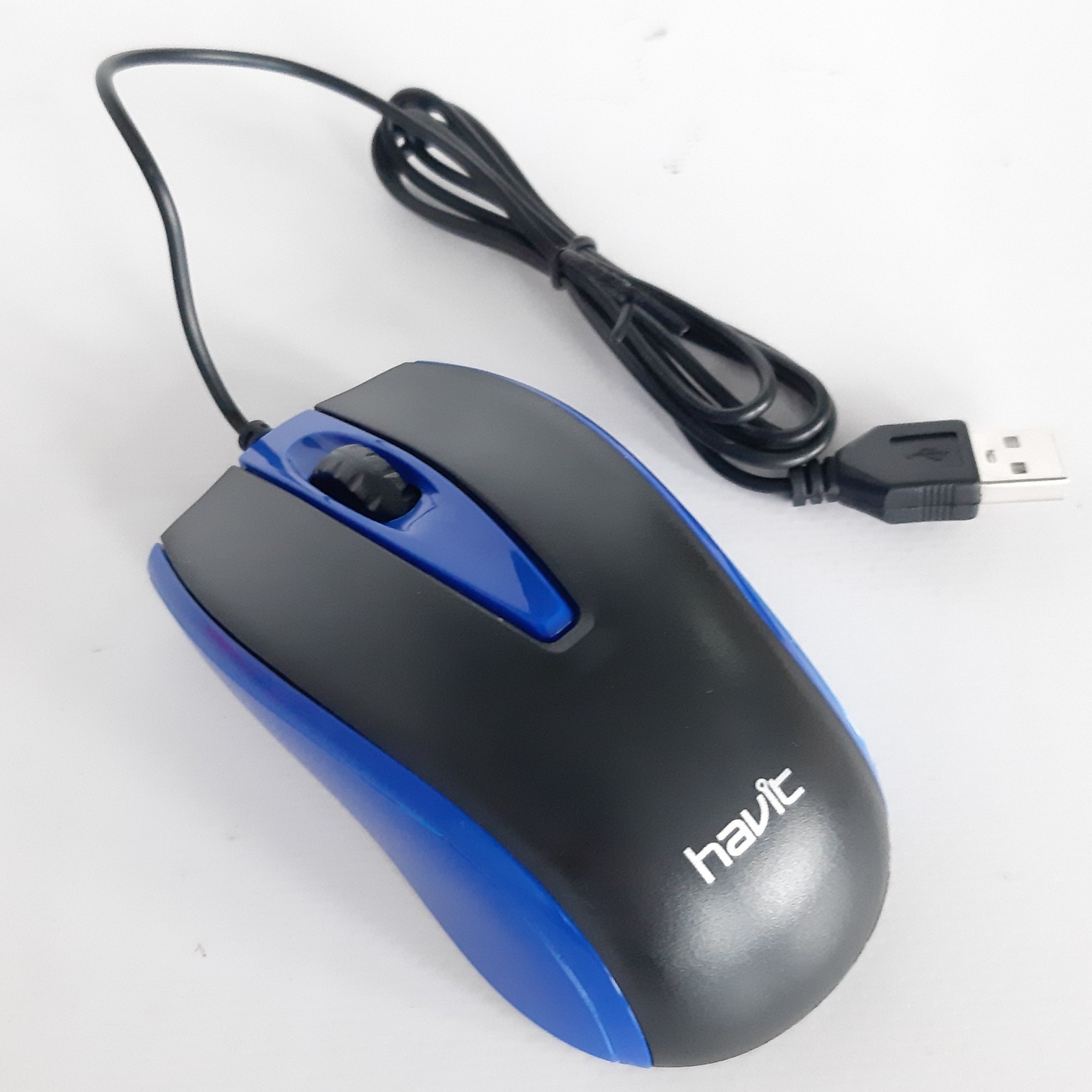 

Проводная USB компьютерная мышь Havit HV-MS871 мышка для компьютера пк, Black/Blue