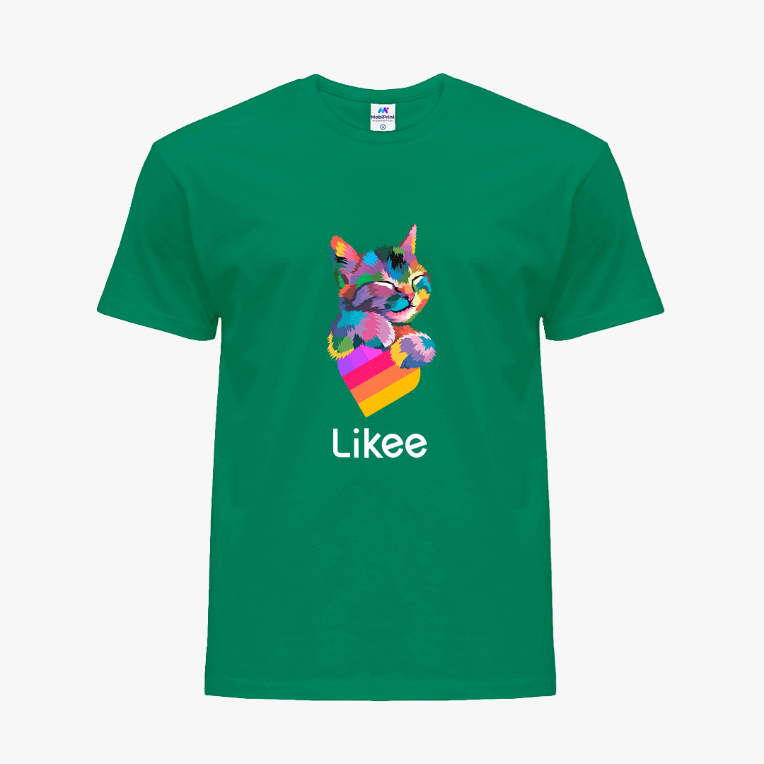 

Детская футболка для девочек Лайк (Likee) (25186-1040-74) 122-128 см Хлопок Темно-зеленый