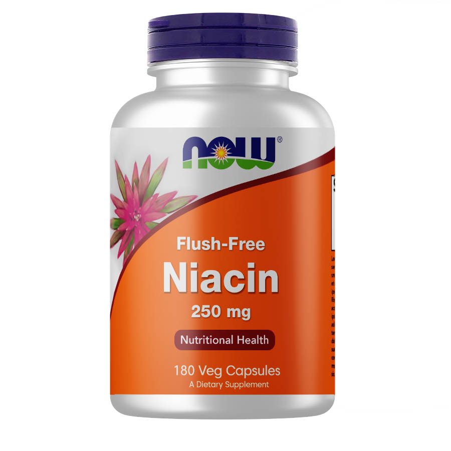 

Витамины и минералы NOW Flush-Free Niacin 250 mg, 180 вегакапсул