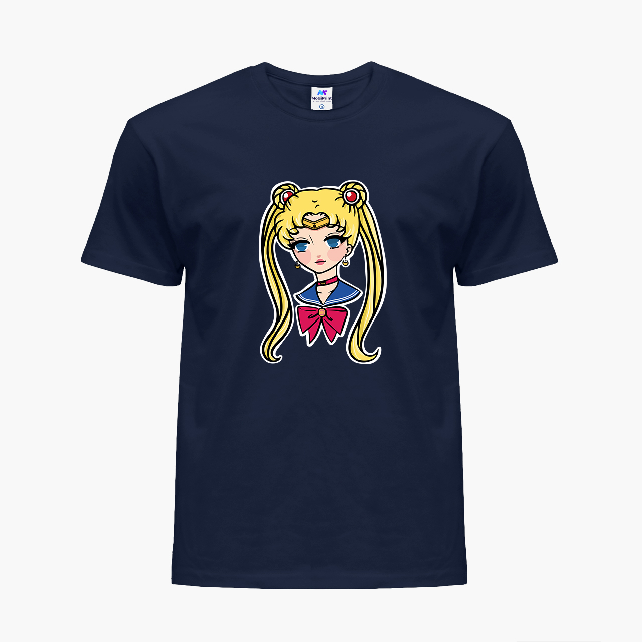 

Детская футболка для девочек Сейлор Мун (Sailor Moon) (25186-2926-81) 134-140 см Хлопок Темно-синий