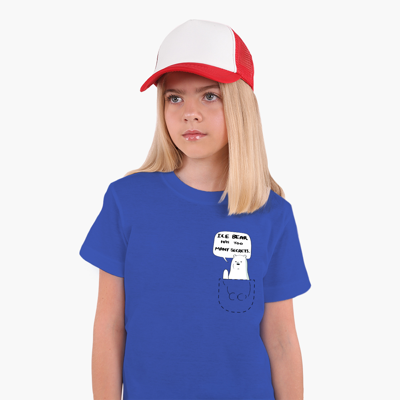 

Детская футболка для девочек Вся правда о медведях (We Bare Bears) (25186-2904-65) 158-164 см Хлопок Синий