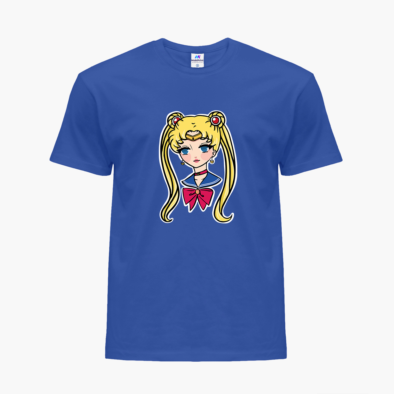 

Детская футболка для девочек Сейлор Мун (Sailor Moon) (25186-2926-61) 104-110 см Хлопок Синий