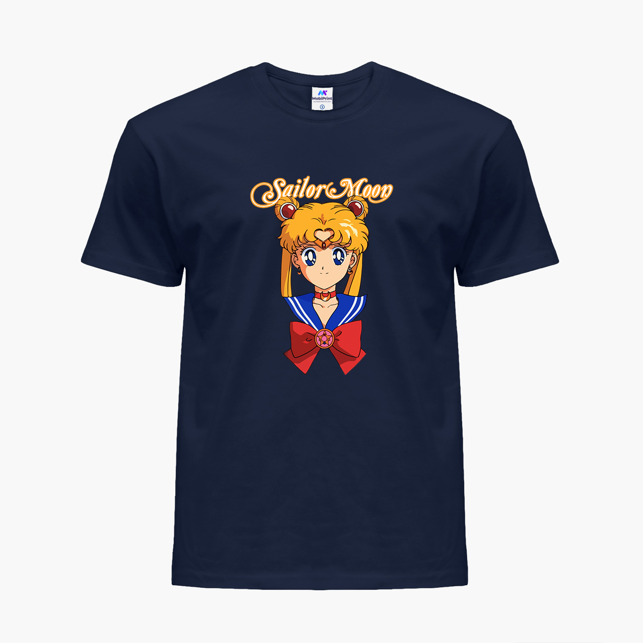 

Детская футболка для девочек Сейлор Мун (Sailor Moon) (25186-2915-79) 104-110 см Хлопок Темно-синий