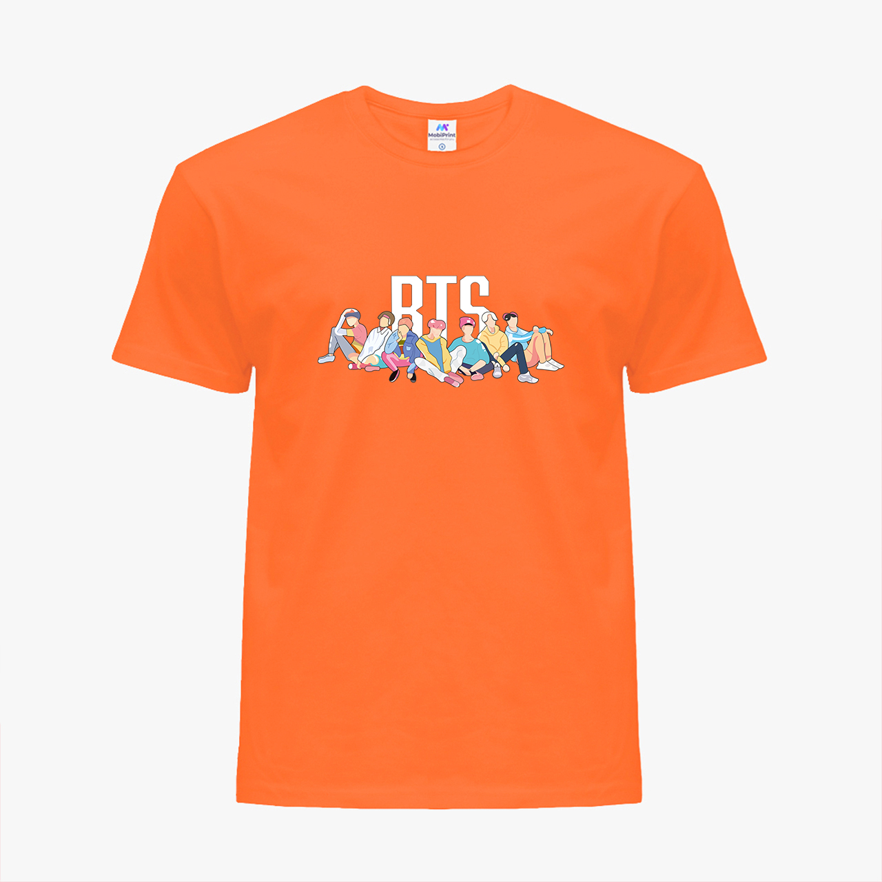 

Детская футболка для девочек БТС (BTS) (25186-1061-50) 104-110 см Хлопок Оранжевый