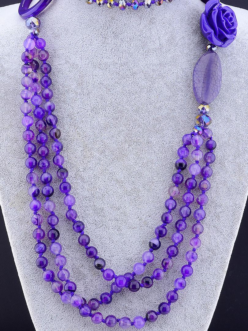 

073552 Бусы Агат 100 см.