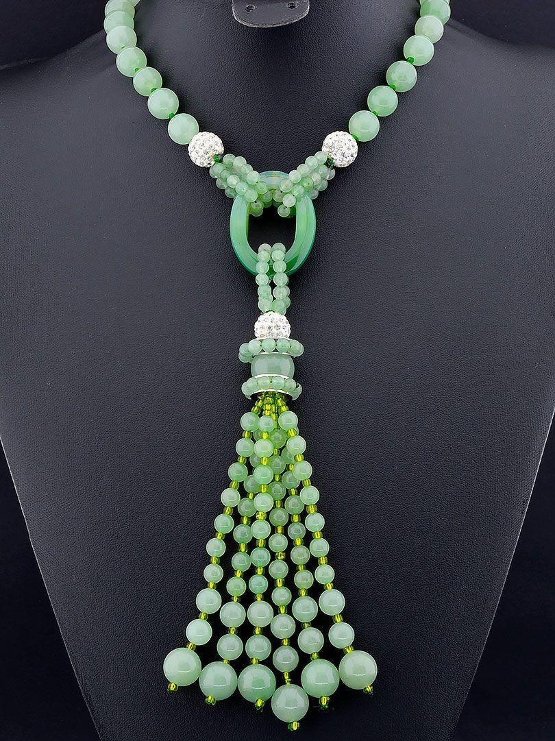 

021688 Бусы Нефрит 60 см.