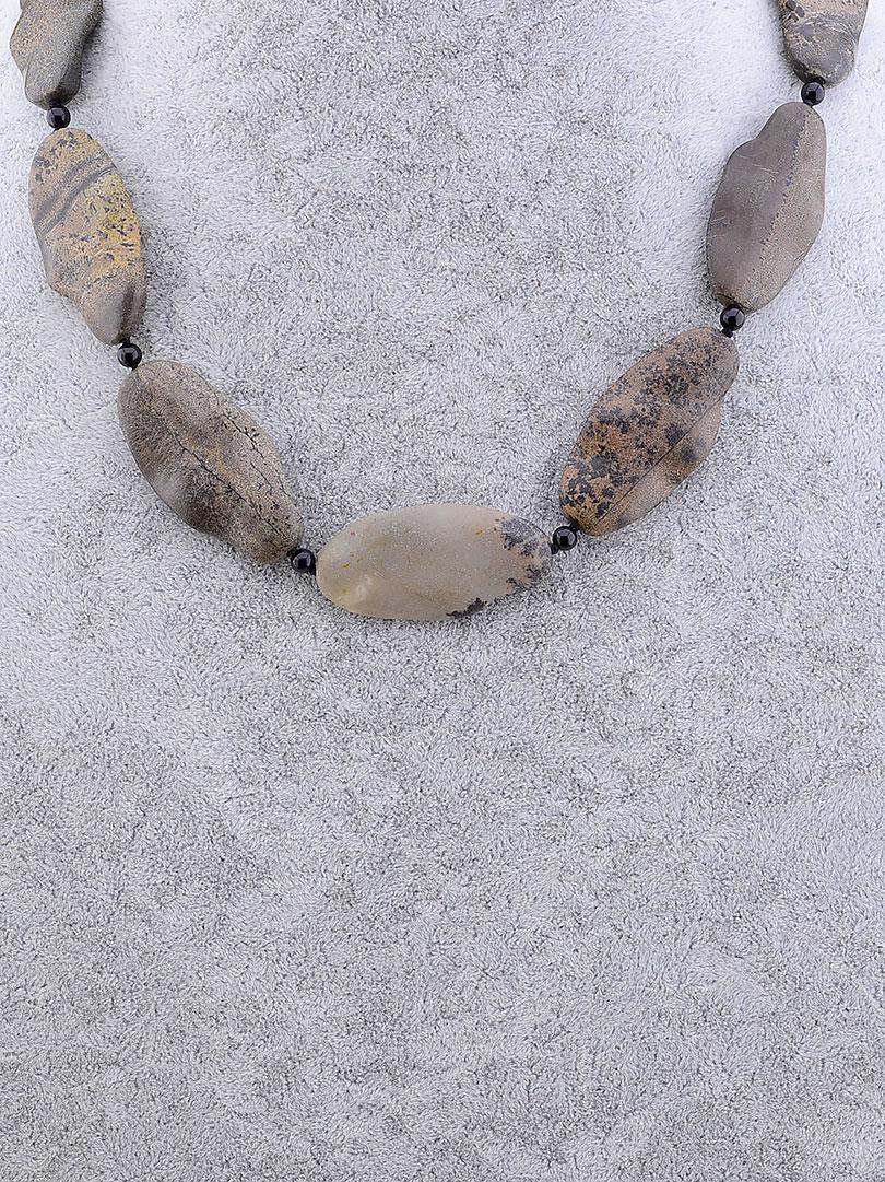 

079262 Бусы Яшма 45 см.