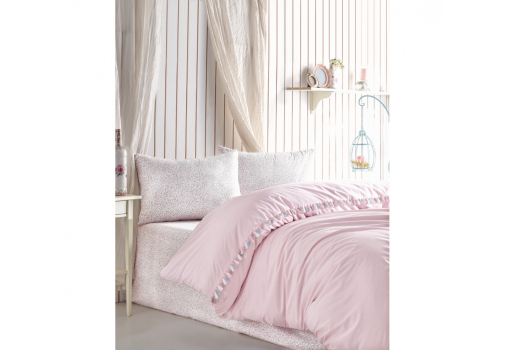 

Комплект постельного белья Cotton box Candy Rita Pudra Розовый