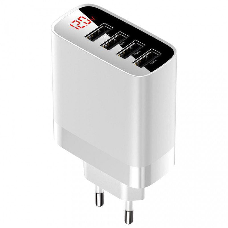 

СЗУ Baseus Mirror Lake Digital Display 30W 4USB Белый