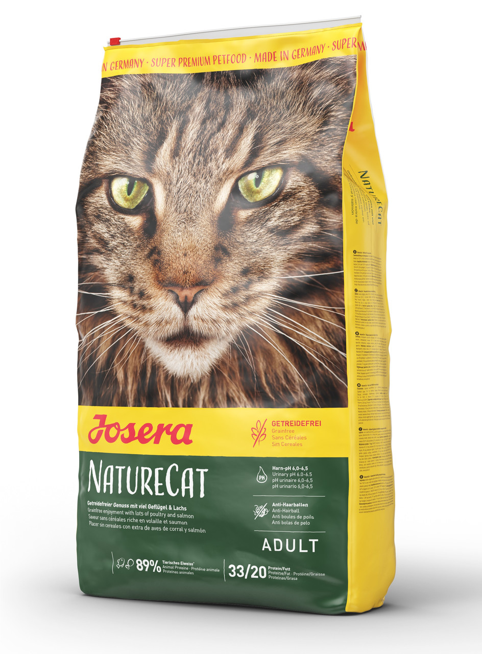 

Сухой беззерновой корм для взрослых кошек Josera Nature Cat с домашней птицей и лососем 2 кг