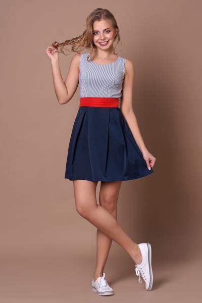 

Плаття Style-Nika МиМи  Синий в принт 857, Плаття Style-Nika МиМи 44 Синий в принт 857