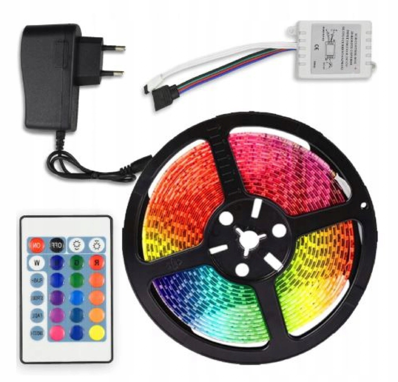 

RGB cветодиодная лента OOPS OP-5050 с пультом ДУ и блоком питания 5м