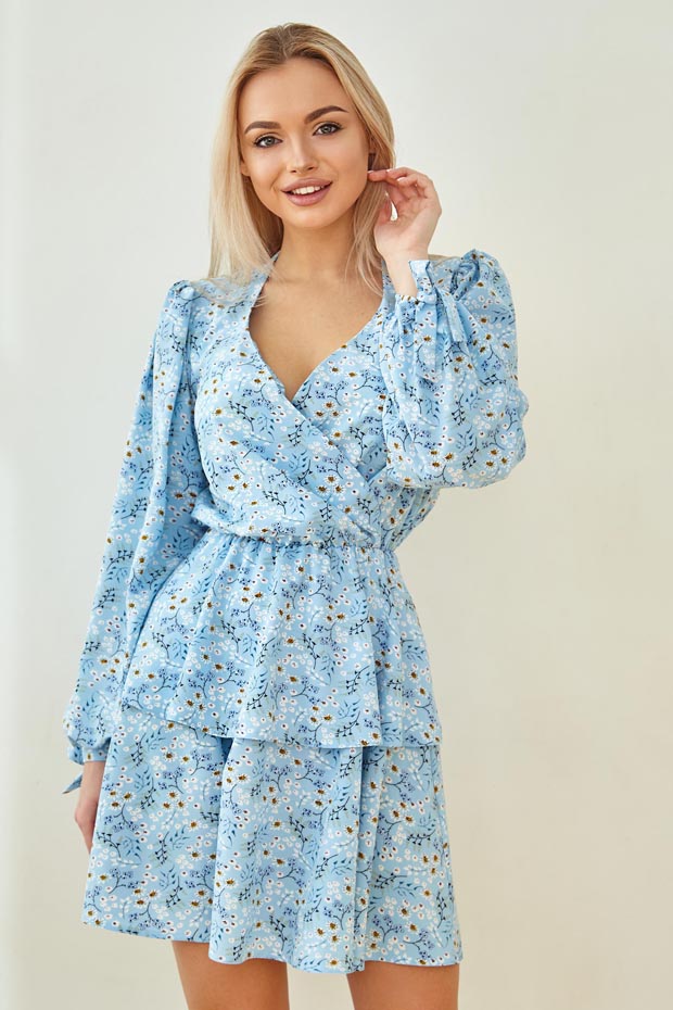 

Женское JADONE FASHION мини платье с объёмными рукавами Леена юбка из двух воланов цвет голубой  (Платье Леена голубой, Женское JADONE FASHION мини платье с объёмными рукавами Леена юбка из двух воланов цвет голубой XL (Платье Леена голубой)