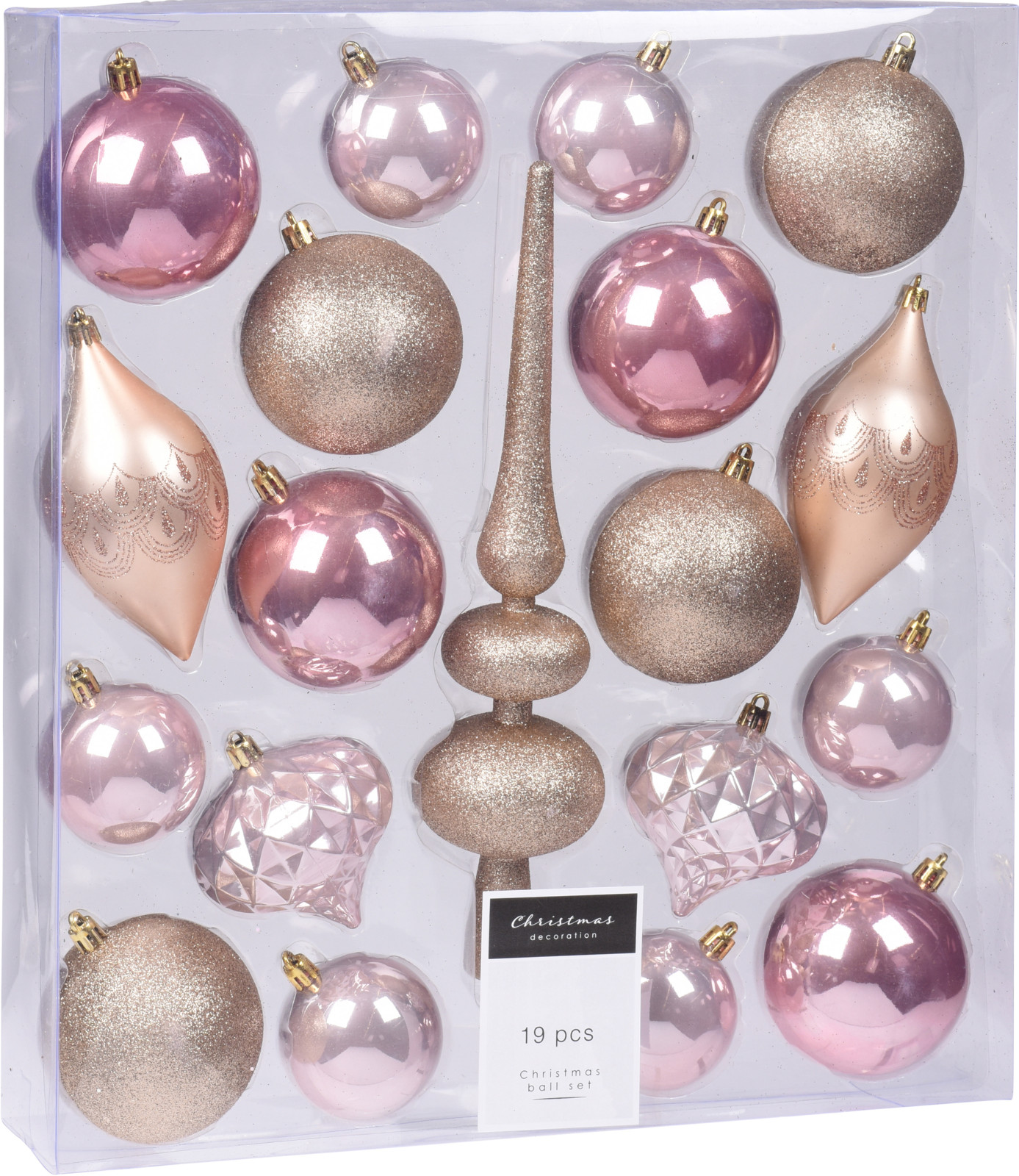 

Набор елочных игрушек Christmas Decoration 19 штук Розовый (CAN214940)
