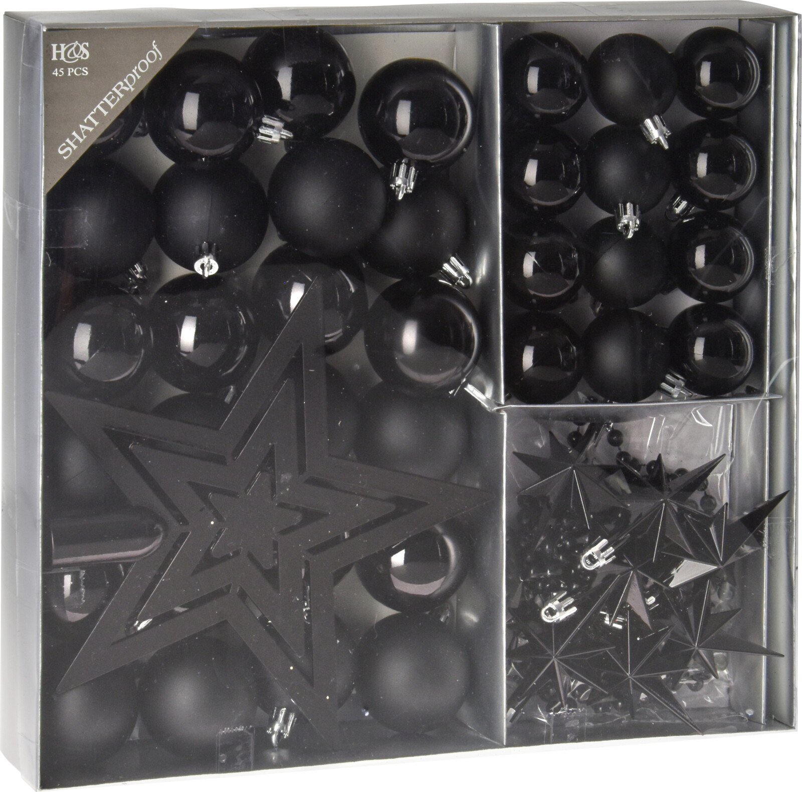 

Набор елочных игрушек Home & Styling Collection 45 штук Черный (CAN219540)