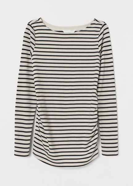 

Лонгслив H&M XS Бежево-черный (1099-123)