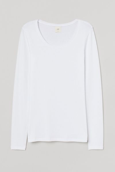 

Лонгслив H&M L белый (1204-431)