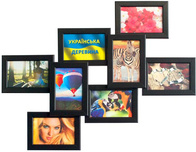 

Деревянная мультирамка на 8 фото Мечта черная (SKU_920281143-mg)