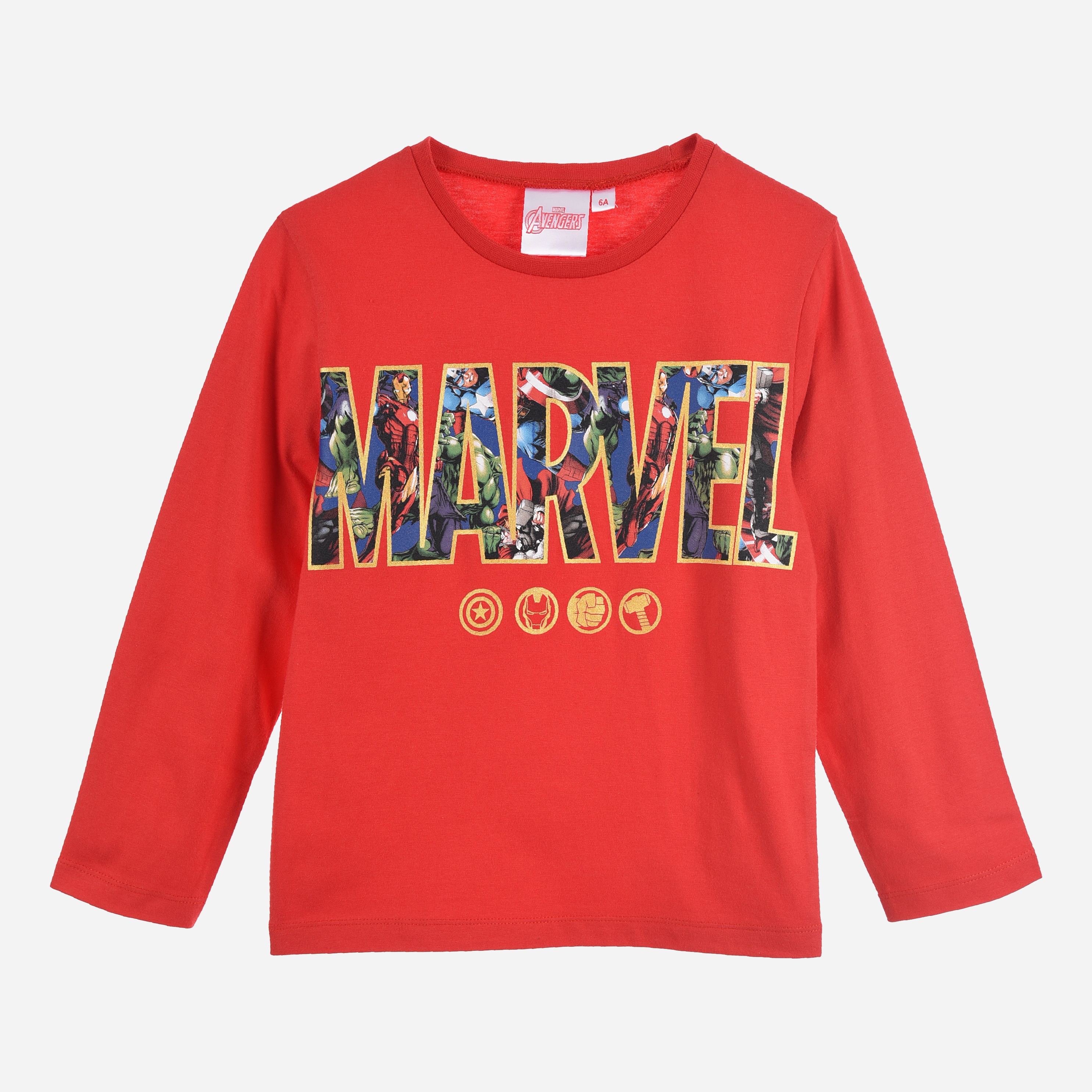 

Футболка с длинным рукавом Disney Avengers C HU1300 128-134 см Красная