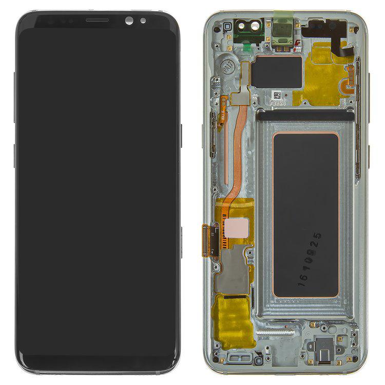 

Дисплей для Samsung G950 Galaxy S8, сірий, із сенсорним екраном, з рамкою, Original (PRC), orchid Gray, original glass