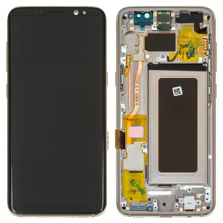 

Дисплей для Samsung G950F Galaxy S8, G950FD Galaxy S8, золотистий, із сенсорним екраном, з рамкою, Original, сервісне опаковання, maple gold, #GH97-20457F