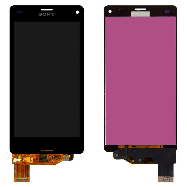 

Дисплей для Sony D5803 Xperia Z3 Compact Mini, D5833 Xperia Z3 Compact Mini, чорний, із сенсорним екраном, High Copy