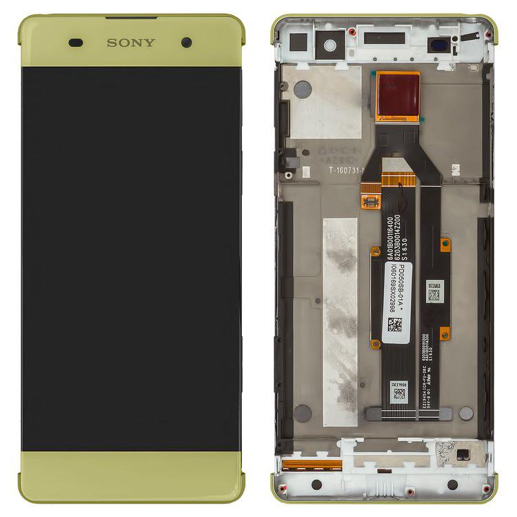 

Дисплей для Sony F3111 Xperia XA, F3112 Xperia XA Dual, F3113 Xperia XA, F3115 Xperia XA, F3116 Xperia XA Dual, золотистий, із сенсорним екраном, з рамкою, Original (PRC), lime gold