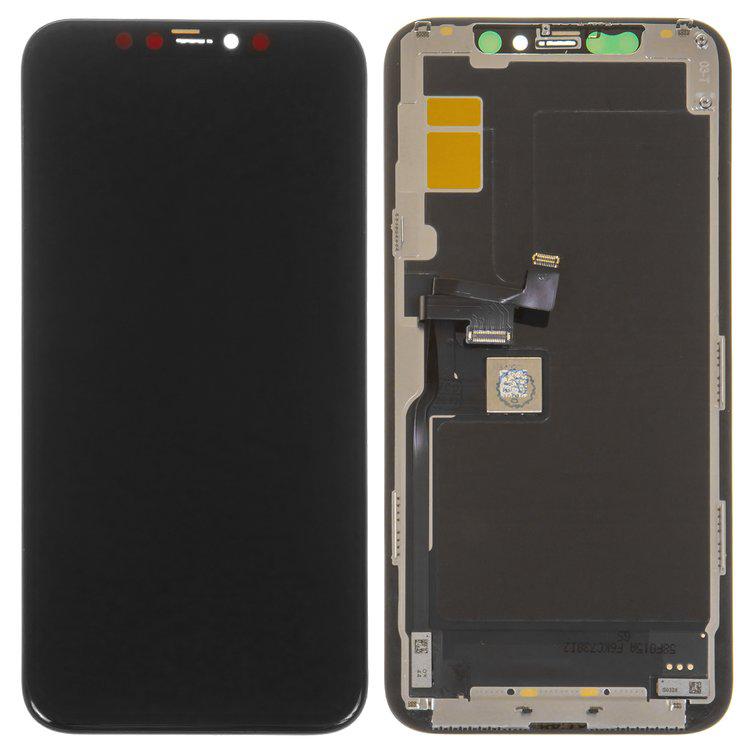 

Дисплей для iPhone 11 Pro, чорний, із сенсорним екраном, з рамкою, (TFT), AAA, Tianma