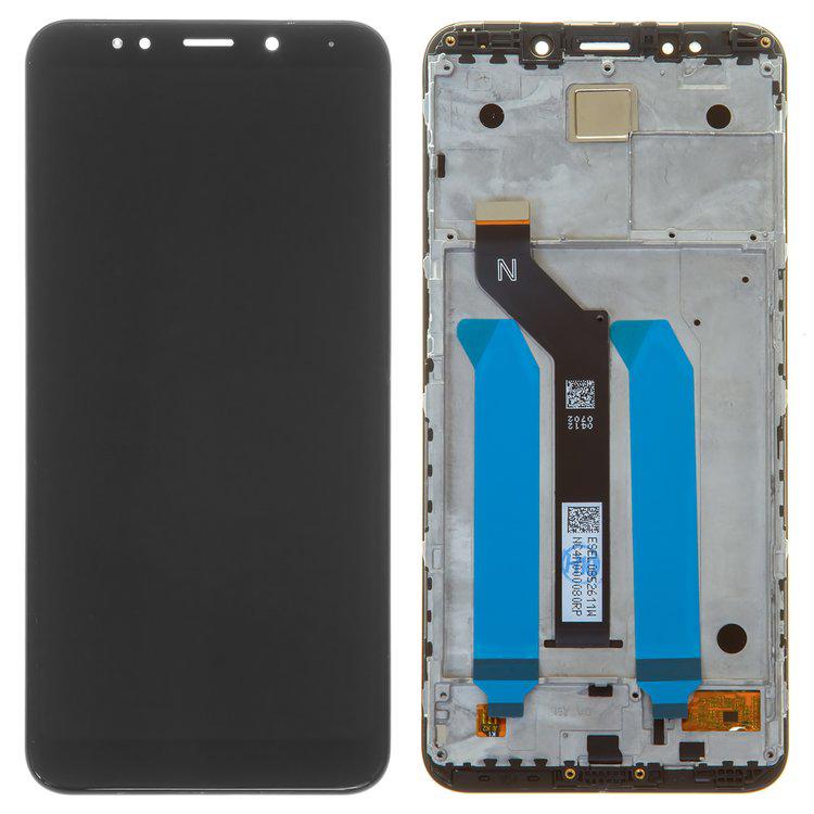 

Дисплей для Xiaomi Redmi 5 Plus, чорний, із сенсорним екраном, з рамкою, High Copy