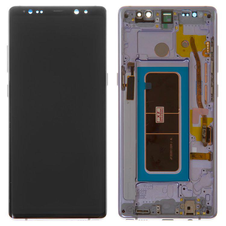 

Дисплей для Samsung N950F Galaxy Note 8, фіолетовий, із сенсорним екраном, з рамкою, оригінал (переклеєне скло), orchid gray