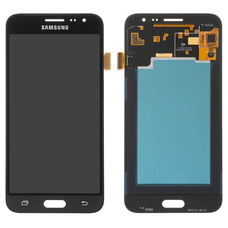 

Дисплей для Samsung J320 Galaxy J3 (2016), чорний, із сенсорним екраном, оригінал (переклеєне скло)