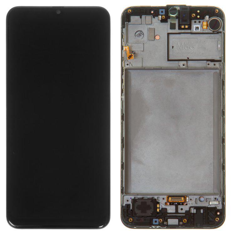 

Дисплей для Samsung M215 Galaxy M21, чорний, із сенсорним екраном, з рамкою, Original, сервісне опаковання, #GH82-22509A/GH82-22836A
