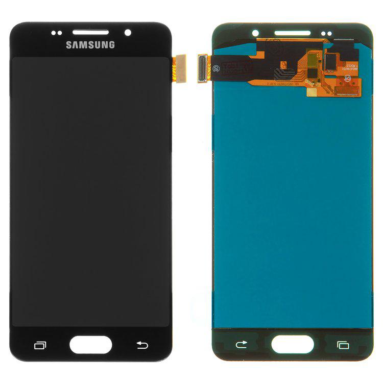 

Дисплей для Samsung A310 Galaxy A3 (2016), чорний, із сенсорним екраном, (OLED), High Copy