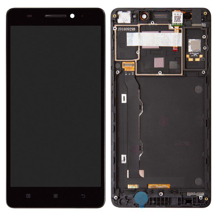 

Дисплей для Lenovo A7000, чорний, із сенсорним екраном, з рамкою, Original (PRC), #055-1911-02/1540312483/YT55F60B0-FPC-C