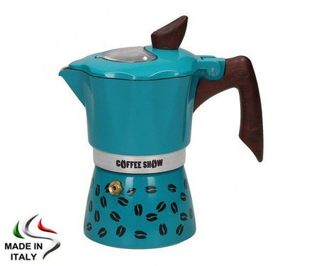 

Кофеварка гейзерная Gat Coffee show 104606 бірюза