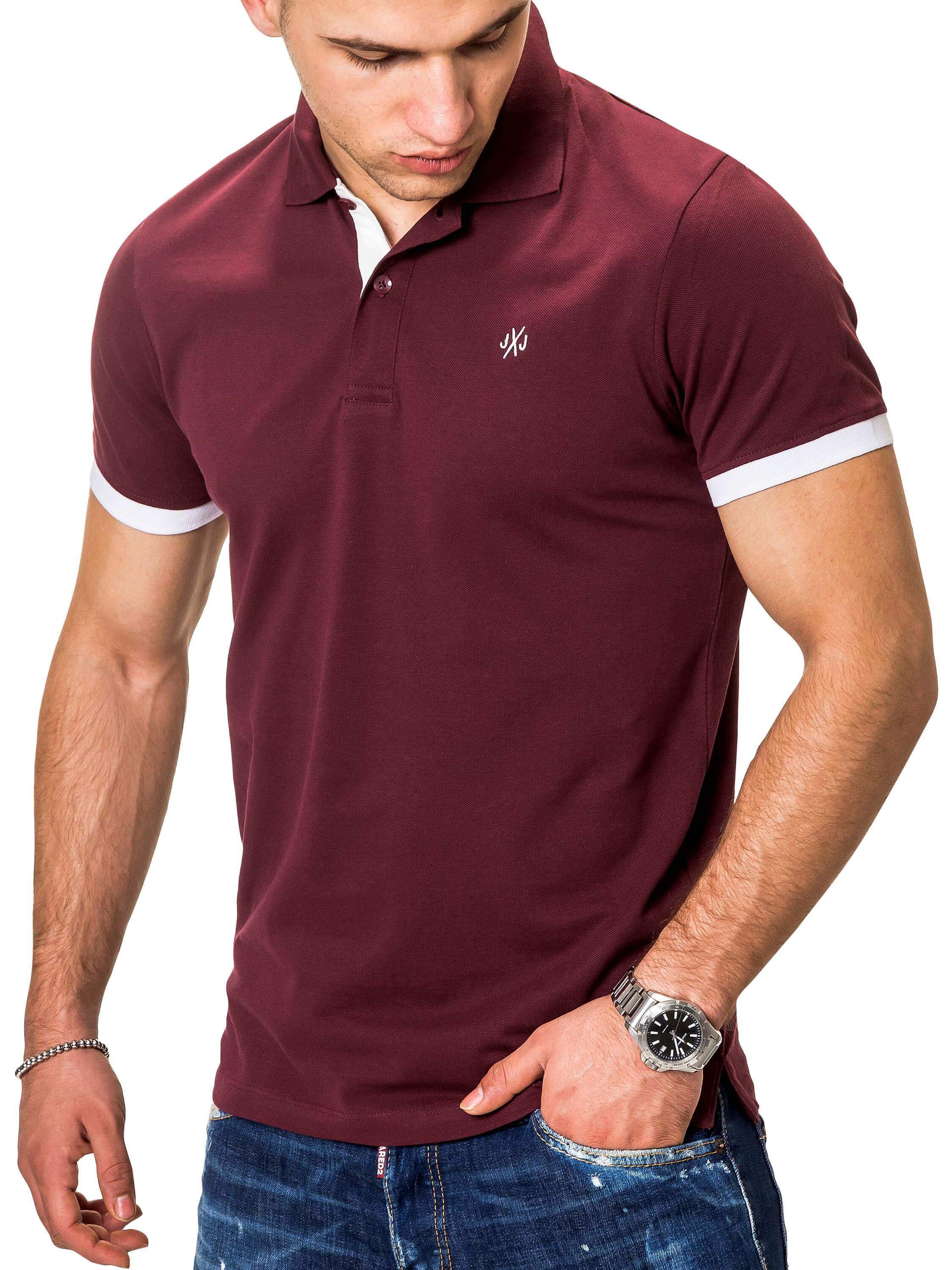 

Поло Jack & Jones Port Royale/White XXL бордо