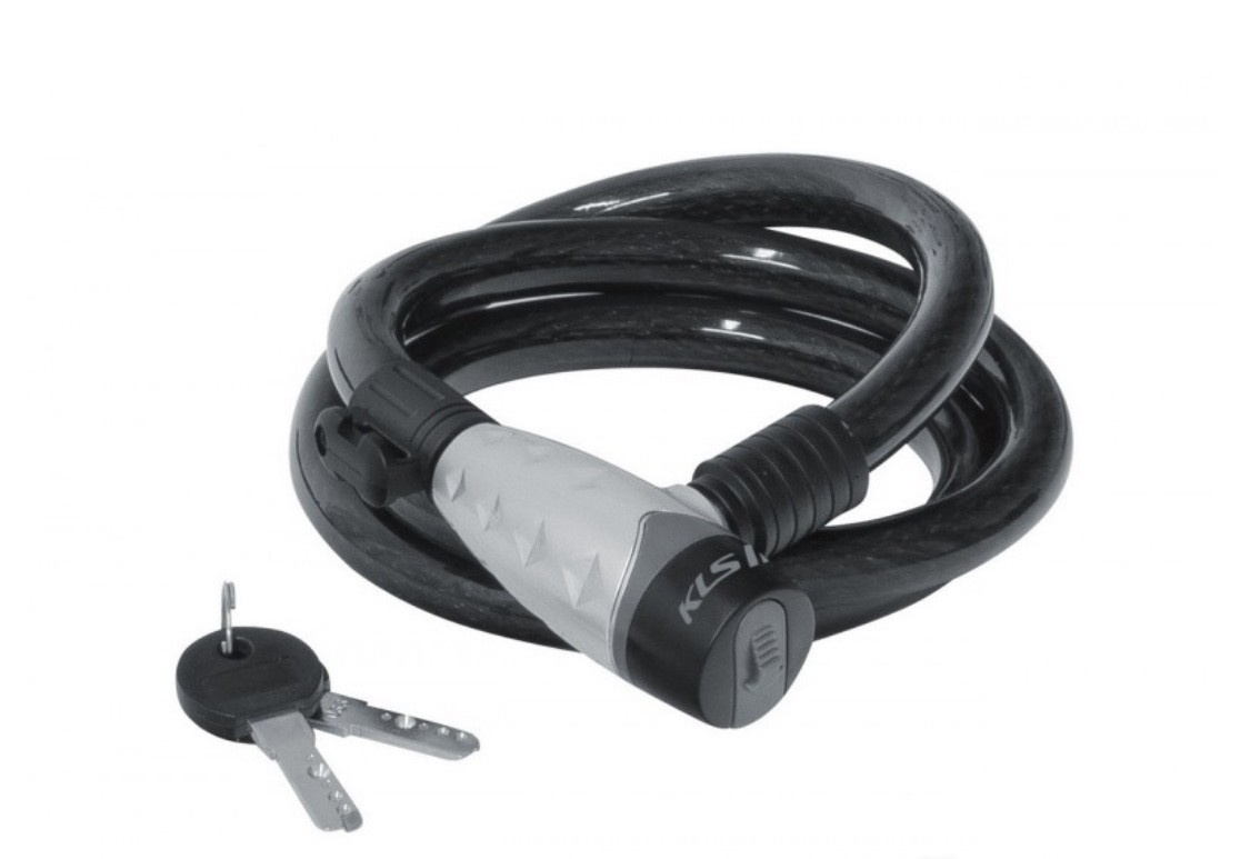

Велозамок тросовый KLS Hardcoil черный 15х1200 мм