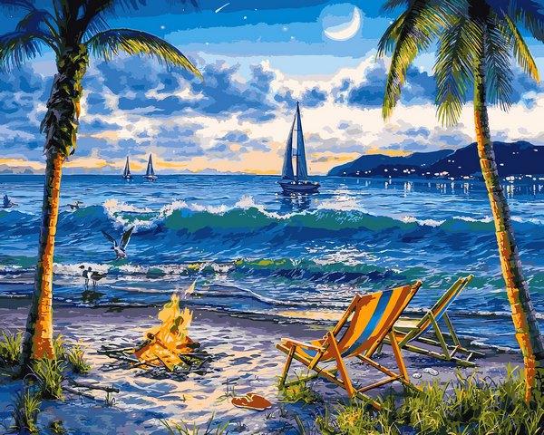 

Картина по номерам Райский пляж, 40x50 см., Babylon