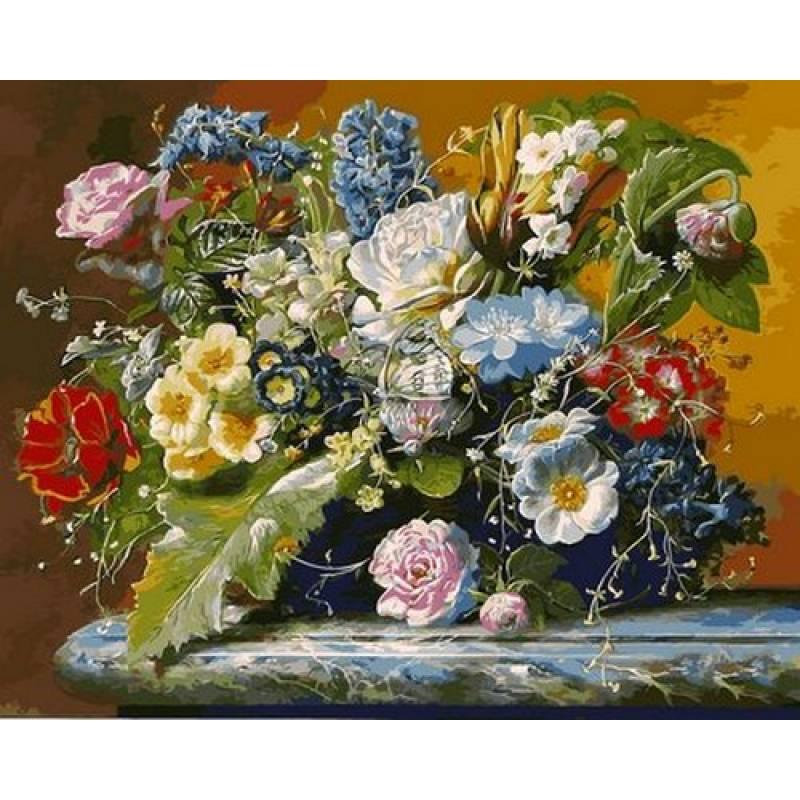 

Картина по номерам рисование Babylon VP1047 Букет с бабочкой 40х50см набор для росписи по цифрам в коробке