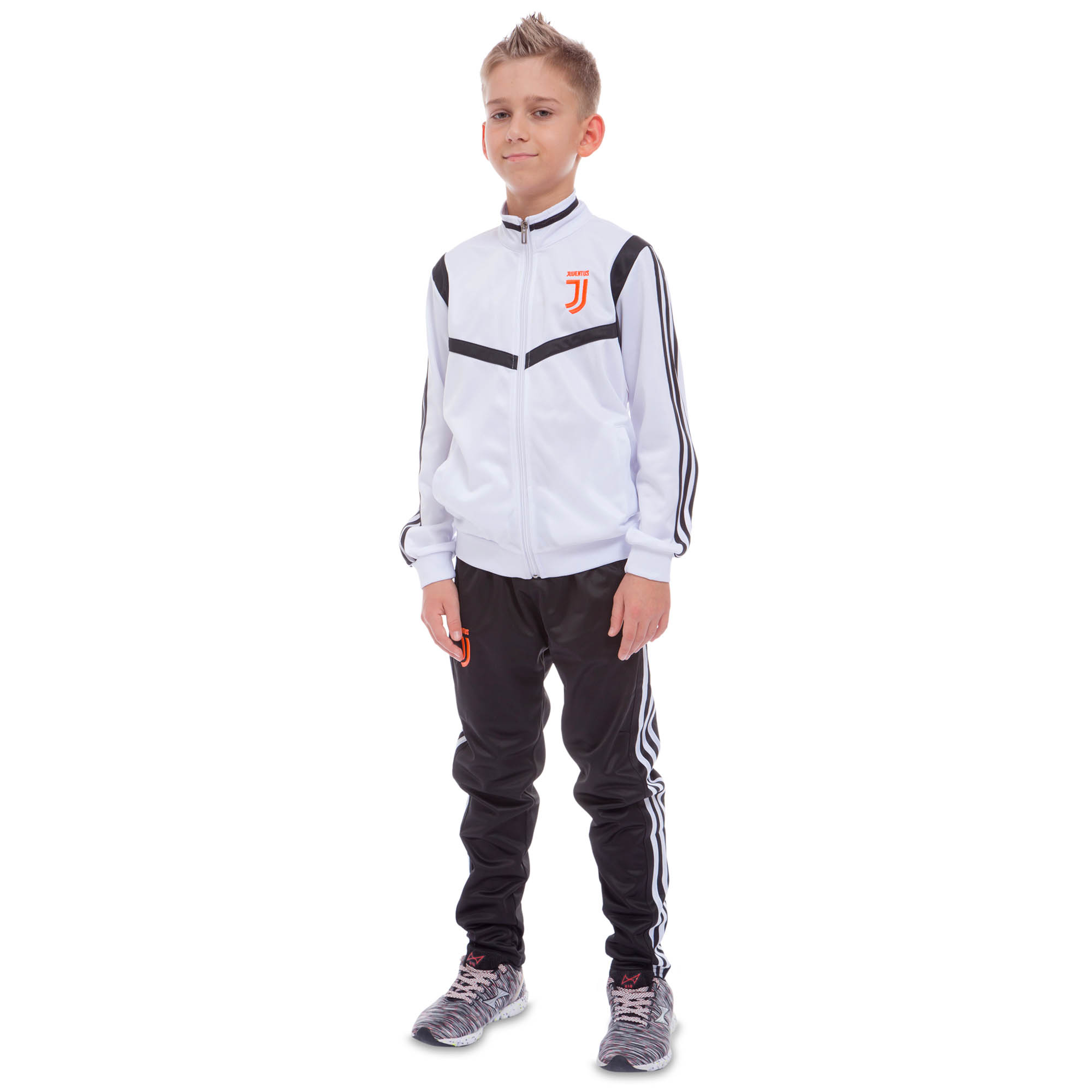 

Костюм спортивный детский Клубный JUVENTUS LD-6122K-J (полиэстер, флис, 30 - рост 140-145 см , белый-черный)