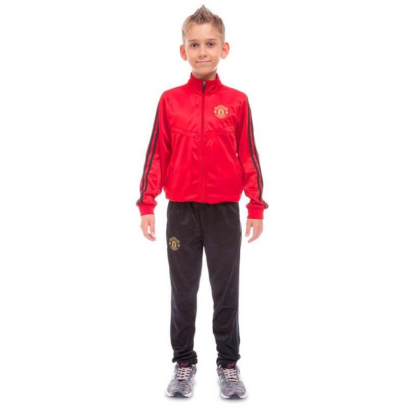 

Костюм спортивный детский Клубный MANCHESTER LD-6127-6128K-M (полиэстер, флис, 30 - рост 140-145 см , красный-черный)