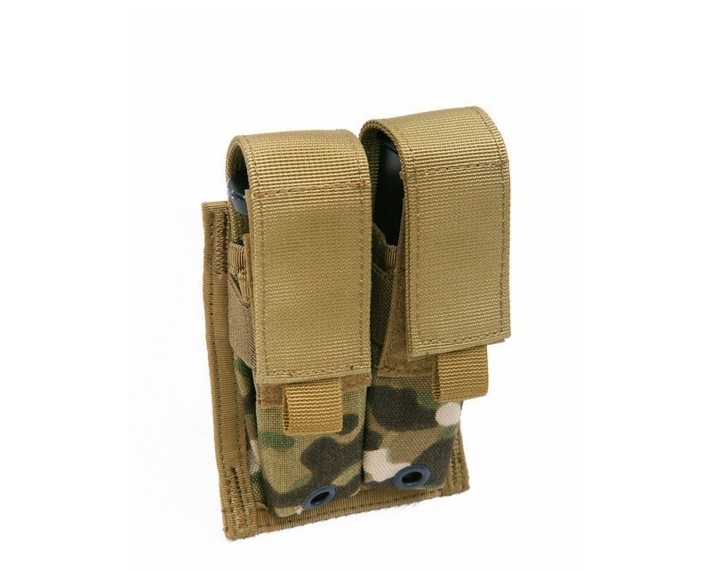 

Двойной магазинный подсумок для пистолетных магазинов молле Shark Molle 9mm Pistol Double Mag Pouch 80001202, 900D MC ( Мультикам)