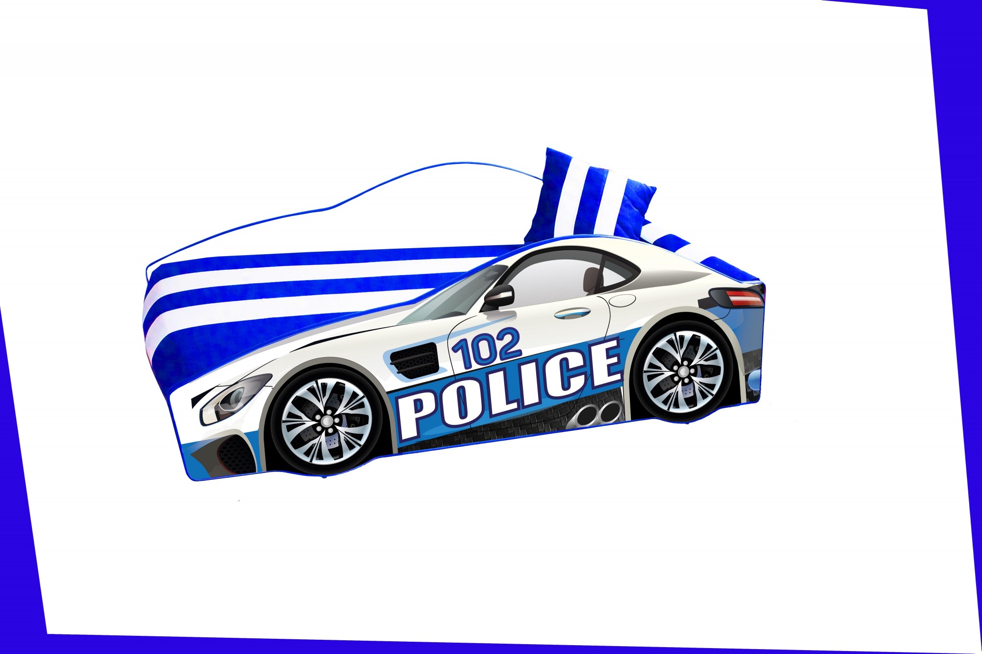

Кровать машина Viorina-Deko Police элит 80/170 белая