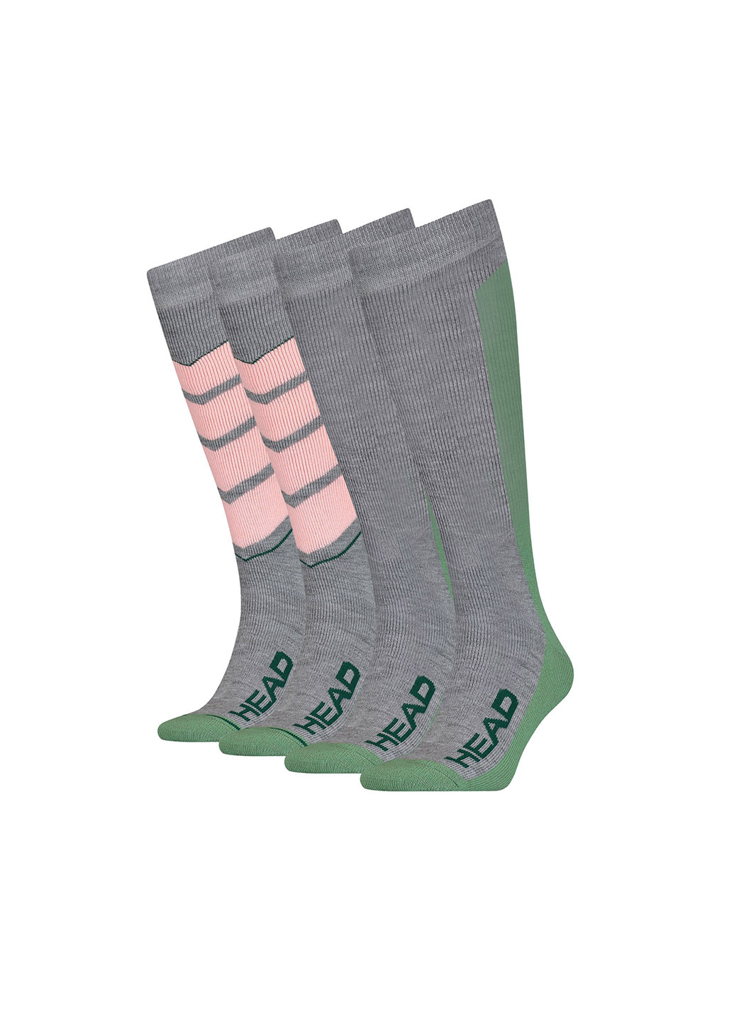 

Горнолыжные носки Head Ski Socks (2 пары) - Серый с розовым, Горнолыжные носки Head Ski Socks (2 пары) 39-42 Серый с розовым
